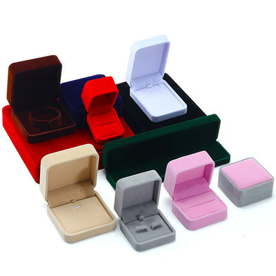 Wholesale Manufacturing Luxury Jewelry Caixa de embalagem Personalizada Custom High end Necklace Bracelet Earrings Ring Packaging Velvet Jewelry Box com logotipo