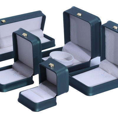 Green Crown Design Luxury PU Leather Jewelry Box para Bracelet Necklace Ring e Green