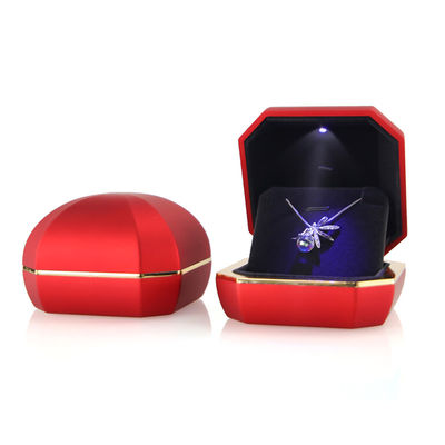 Hanhong Round White Light Luxury Bulb Packaging em Veludo Plástico para Pulseira Vermelha