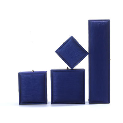 Hanhong Custom Blue Leather Jewelry Box para Anel Necklace Bracelet Casamento Contacte-nos